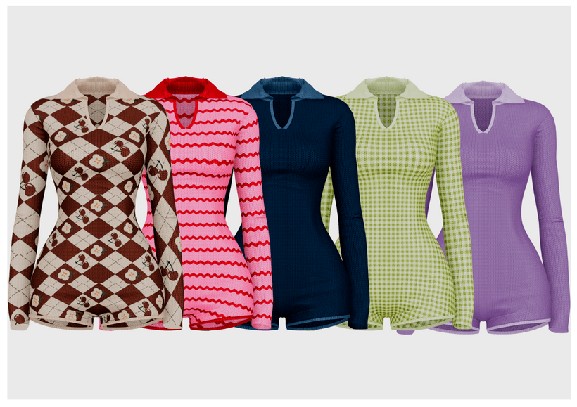 Галерея мода Сет пижам Cozy Soft SleepWear Collection #2